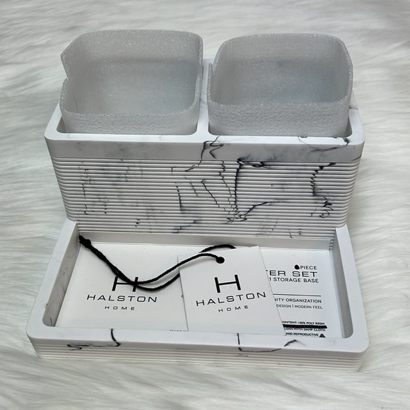 NWT H by Halston Home Counter or Vanity Storage Base, Makeup Organizer - Picture 9 of 9